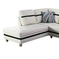 thumbnail image 3 of Star Home Living Corp Ben Faux Leather Left Sectional Sofa in White and Black, 3 of 5