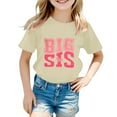 thumbnail image 1 of Hiiyo T-Shirt d'Été à Imprimé Lettre pour Grandes Filles, Manches Courtes, Col Rond, Tailles 1-13, 1 of 3