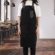 thumbnail image 2 of Delantal de cocina funcional negro con bolsillos para mujeres, hombres, chefs y camareros, 2 of 8