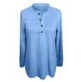 thumbnail image 4 of JJHGVB Baggy Sweatshirt for Women Lightweight Sweatshirts for Women Warm Long Sleeve Shirts for Women Cute Sweatshirts for Women Cute Shirts for Women Ladies Shirts Light Blue XL, 4 of 5