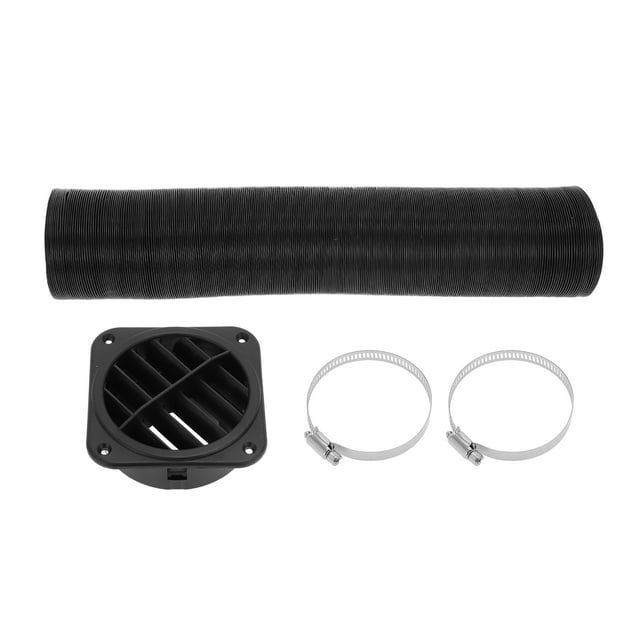 Kit de tubo de conducto de calentador de automóvil único para camiones, RV, autobuses, furgonetas y barcos con tubo de calentador y cubierta de salida de aire de 60 mm ID 80 cm L máx.