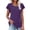 Purple, variant on Ladies Short Sleeve Raglan T Shirt Flowy Ruffle Short Sleeve Tops for Women Round Neck Dressy Casual Shirts Loose Ruched Tunic Summer Blouses Navy 3XL