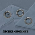thumbnail image 4 of Living Room Linen Curtains Home Decorative Nickel Grommet Curtains Privacy Added Energy Saving Light Filtering Window Treatments Draperies for Bedroom, Stone Blue, 2 Panels, 52 x 96 - Inch, 4 of 8