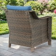 thumbnail image 2 of Gymojoy 2-Piece Outdoor PE Wicker Patio Lounge Chairs Porch Outdoor Club Chairs with High Back and Deep Seating, Blue, 2 of 7
