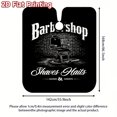 thumbnail image 2 of 1pc,2D Flat Printing Barbershop Shaves and Haircuts Fashionable Barber Gown,High Quality Hairdressing Apron for Professional Salons, 2D Flat, 2 of 8
