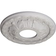 thumbnail image 3 of Ekena Millwork 11 3/8"OD x 3 5/8"ID x 1 1/8"P Leaf Ceiling Medallion (Fits Canopies up to 4 3/4"), Hand-Painted Ultra Pure White, 3 of 7