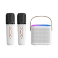 thumbnail image 1 of Dual Microphone Machine With RGB LED Light Bluetooth-compatible Speaker 10W HIFI Player With 2 Wireless Microphones, 1 of 6