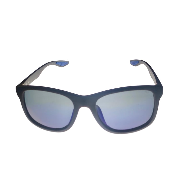 Fila Mens Matte Black Plastic Sunglass Blue Flash Lens  display picture 1