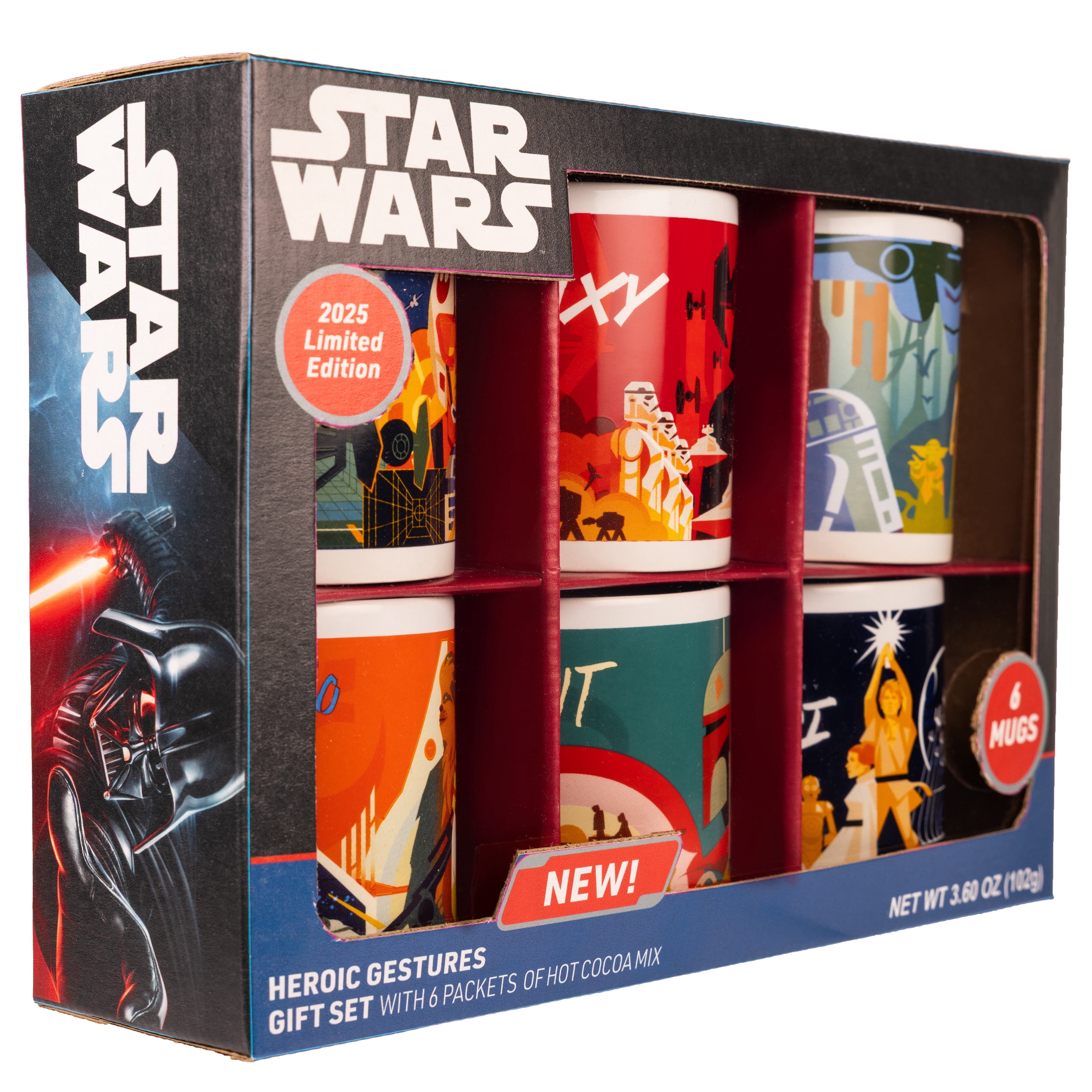 655)値下げ！レア！スターウォーズSTARWARS陶器 フェーブ6個セット Star Wars Classic Heroic Gestures 6 Mug Set with Cocoa - Walmart.com