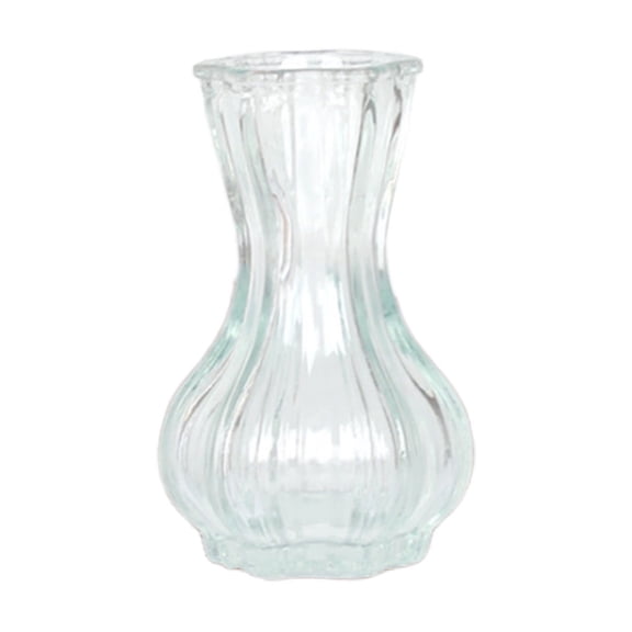 Tepsmf Clear Glass Vase Small Decorative Flower Vase For Home Decor Table Centerpiece Living Room Bedroom Office Floral Arrangement Buds Vase