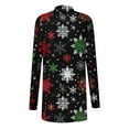 thumbnail image 3 of Christmas Cardigans for Women Plus Size Long Sleeve Casual Fashion Print Loose Cardigan Coat Tops, 3 of 4