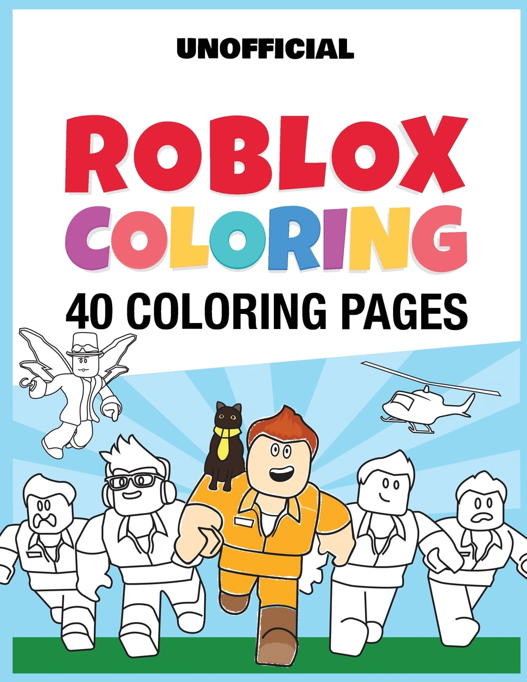 Roblox Coloring 40 Coloring Pages Paperback Walmart Com - roblox work at a pizza place guitar roblox generator gratuit