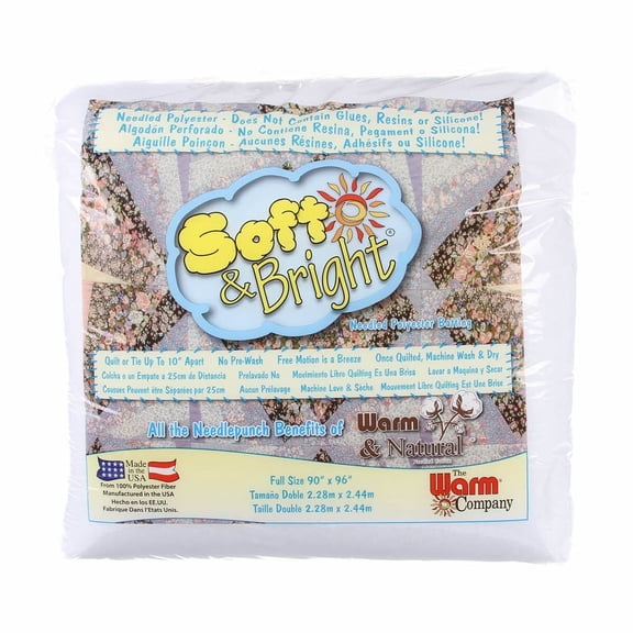 Warm Company Soft & Bright Polyester Batting-Full Size 90"X96"