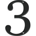 thumbnail image 1 of shiyou-843143 Black Flush-Mount 4-Inch House Number 3, 1 of 4