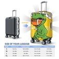 thumbnail image 5 of Bingfone T-Rex Playing Football Luggage Cover Washable Suitcase Cover Protector Anti-scratch Suitcase cover Fits 18-32 Inch Luggage (No luggage included), 5 of 8
