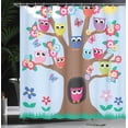 thumbnail image 3 of Palm Tree Shower Curtain, Palm Tree Silhouette Exotic Plant on Dark Theme Foliages Relaxing in Nature Image, Cloth Fabric Bathroom Decor Set with Hooks,, 3 of 4
