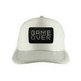 thumbnail image 1 of Gravity Threads Game Over Patch Adjustable Trucker Hat - White, 1 of 2