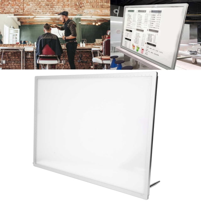 Caja de Luz de Cartel, Placa de Publicidad y Enchufe Ultra Delgado, DecorAción del Tablero de Visualización para Peluquería