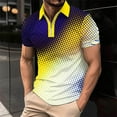 thumbnail image 2 of XMMSWDLA Men's Short Sleeve Zipper Shirt Yellow Mens Shirts Casual Stylish, 2 of 6