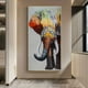 thumbnail image 1 of 1pc, Frameless Modern Color Painting, Elephant Canvas Wall Art Abstract Animal Poster, Living Room Wall Paintings, Home Decor Pictures No Frame, 1 of 4
