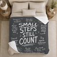 thumbnail image 5 of Steady Steps Count Quote with White Doodles, Uplifting Graphic Style for Mindfulness Fans, Progress Message and Graduation Gift, Cozy Flannel Blanket for Dorm and Study Room, Peaceful Home Decor, 5 of 9