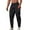 Black, variant on Men's Male Spring Casual Fitness Running Drawstring Loose Waist Matching Pants Pocket Loose SweatPants