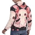 thumbnail image 3 of KLL Cute Axolotl Sakura Blossoms Print Mens Hoodie Long Sleeve Casual Pullover Hooded Sweatshirt Fashion Drawstring Hoodies with Pocket-4X-Large, 3 of 6