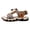 Brown, variant on Men's Outdoor Sport Sandals, Adjustable Tan & Gray Hiking Shoes