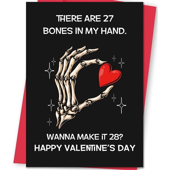 Tarjeta de San Valentín, uugtcard, gótica, divertido regalo para él