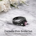 thumbnail image 4 of Danielle Wedding Ring Set for Women CZ Black Engagement Ginger Lyne Collection, 4 of 6