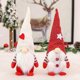 thumbnail image 2 of 2pcs Valentine Gnome Handmade Swedish Gnome Scandinavian Tomte Santa Couple Figurine Plush Elf Toy, 2 of 5