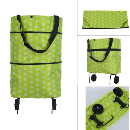 Light Weight Folding Foldable Shopping Cart Luggage Travel Bag Trolley On (Best Lightweight Wheeled Luggage)