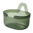 thumbnail image 1 of Organizador de plástico para montaje en pared, cesta organizadora colgante de gran capacidad, cesta de drenaje transpirable para baño, cocina, verde, 1 of 5