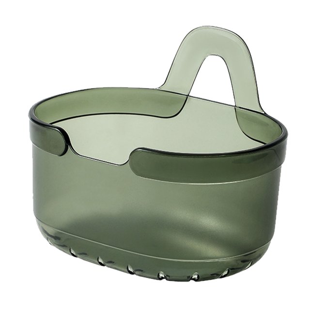 Organizador de plástico para montaje en pared, cesta organizadora colgante de gran capacidad, cesta de drenaje transpirable para baño, cocina, verde