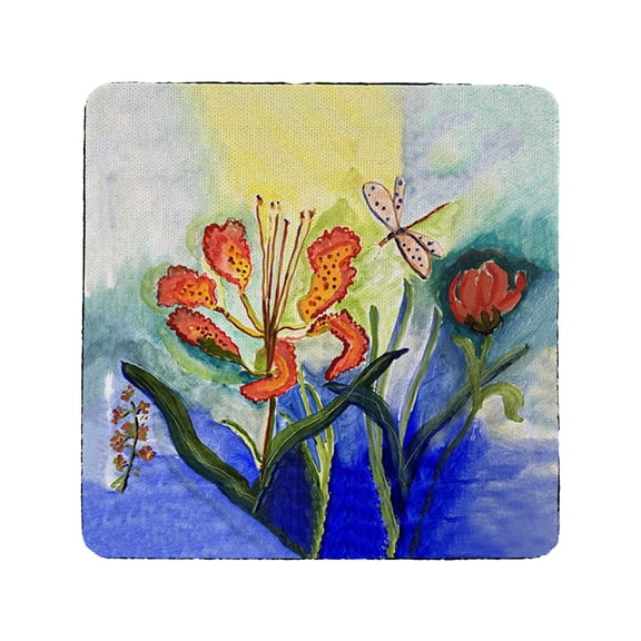 Betsy Drake Interiors Tiger Lily Coaster Set of 4