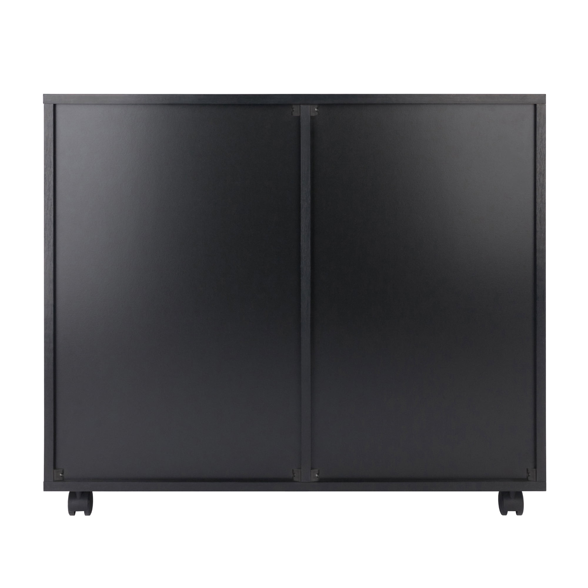 Winsome Halifax 2-Section Mobile Filing Cabinet 20431, Black Finish