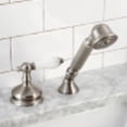 thumbnail image 3 of Kingston Brass KSK3338PLTR Deck Mount Hand Shower with Diverter for Roman Tub Faucet, Brushed Nickel, 3 of 5