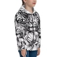 thumbnail image 5 of Pofeuu Tiger Butterfly Floral Art Print Teenage Zipper Hoodie Sweatshirts Hooded Casual Jackets With Pocket For Boys Girls-Small, 5 of 6