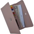thumbnail image 2 of SWISS MARSHAL Ladies RFID Blocking Genuine Leather Long Clutch Credit Card ID Wallet Light Pink, 2 of 7