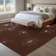 thumbnail image 4 of Brown Area Rugs 8'x10', Washable Small Throw Rugs for Living Room Patio, Spring Flora Indoor Outdoor Rug Non-Slip Low Pile Carpet Runner Reversible Floor Mats, 4 of 8