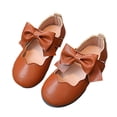 thumbnail image 5 of Akiihool Toddler Girls Ballerina Flats Princess Mary Jane Ballet Walking Shoes for Girls, Brown Size 24, 5 of 5
