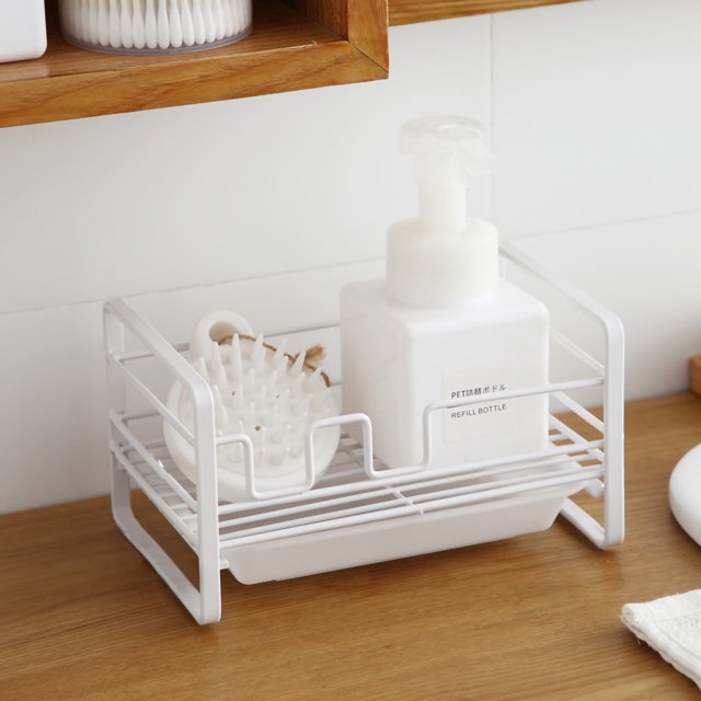 Sponge Storage Rack Sponge Holder Kitchen Holder Sponge Storage Rack Iron Detachable Steel Ball Drain Holder With Draining Tray For Kitchen 11