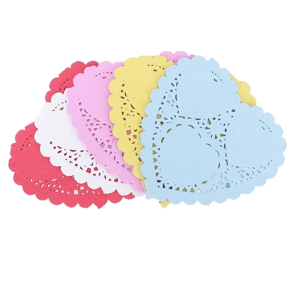 OUNONA 100Pcs Cake Circles Tray Assorted Color Paper Cake Base Reusable and Easy to Clean