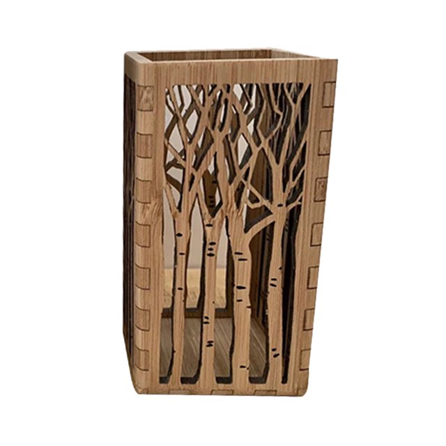 Candelabro para lamparilla de té, candelero de madera con forma de bosque para decoración de mesa del hogar, decoraciones para fiestas