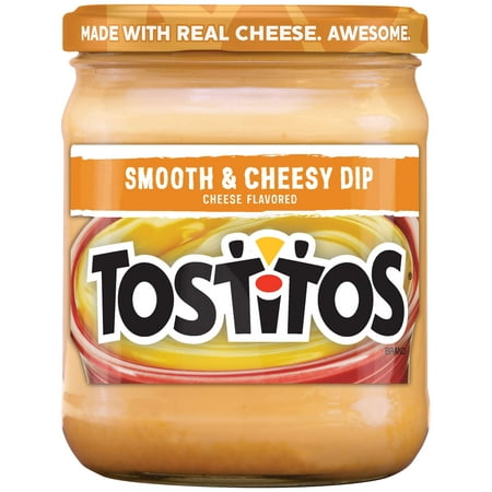 (2 Pack) Tostitos Dip, Smooth & Cheesy, 15 oz Jar (The Best Queso Dip)