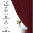thumbnail image 2 of Tab Top Blackout Valance Curtains Panel Drapes Burgundy 40 Wide by 20 Long - 1 Panel, 2 of 5