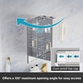 thumbnail image 5 of ANGELES HOME 12 in.×30 inch H Copper-Free Mirror Medicine Cabinet with Beveled Mirror Door, Recessed or Surface Mount, 3 Adjustable Shelves, 5 of 9