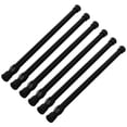 thumbnail image 1 of LEEYNEER Small Tension Rods for Cabinets Cupboard for RV Closets Refrigerator  Spring Rods .8 to 19.6 Inches  6 Packs (Black), 1 of 8