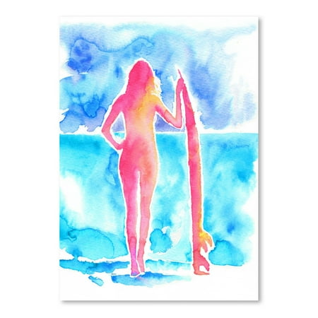 UPC: 0686457559652 | Americanflat Surfer Girl by Kate Shephard Poster Art Print