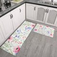thumbnail image 2 of Pioneer Flower Floral Print Pattern Kitchen Rugs Sets Of 2,Anti Fatigue Kitchen Mat Rugs Non Slip Washable,Decorative Kitchen Floor Mats for Kitchen,Sink,Laundry,17"x30"+17"x47", 2 of 7